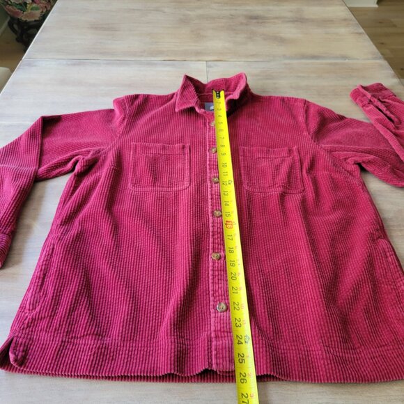 LL Bean Pink Corduroy Shirt Jacket Women’s Large Wide Wale Shacket - Picture 4 of 8